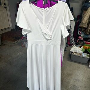 Elegant White Women's Dress